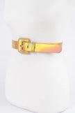 Holograme Metallic Plus Size Belt  Style Ratio