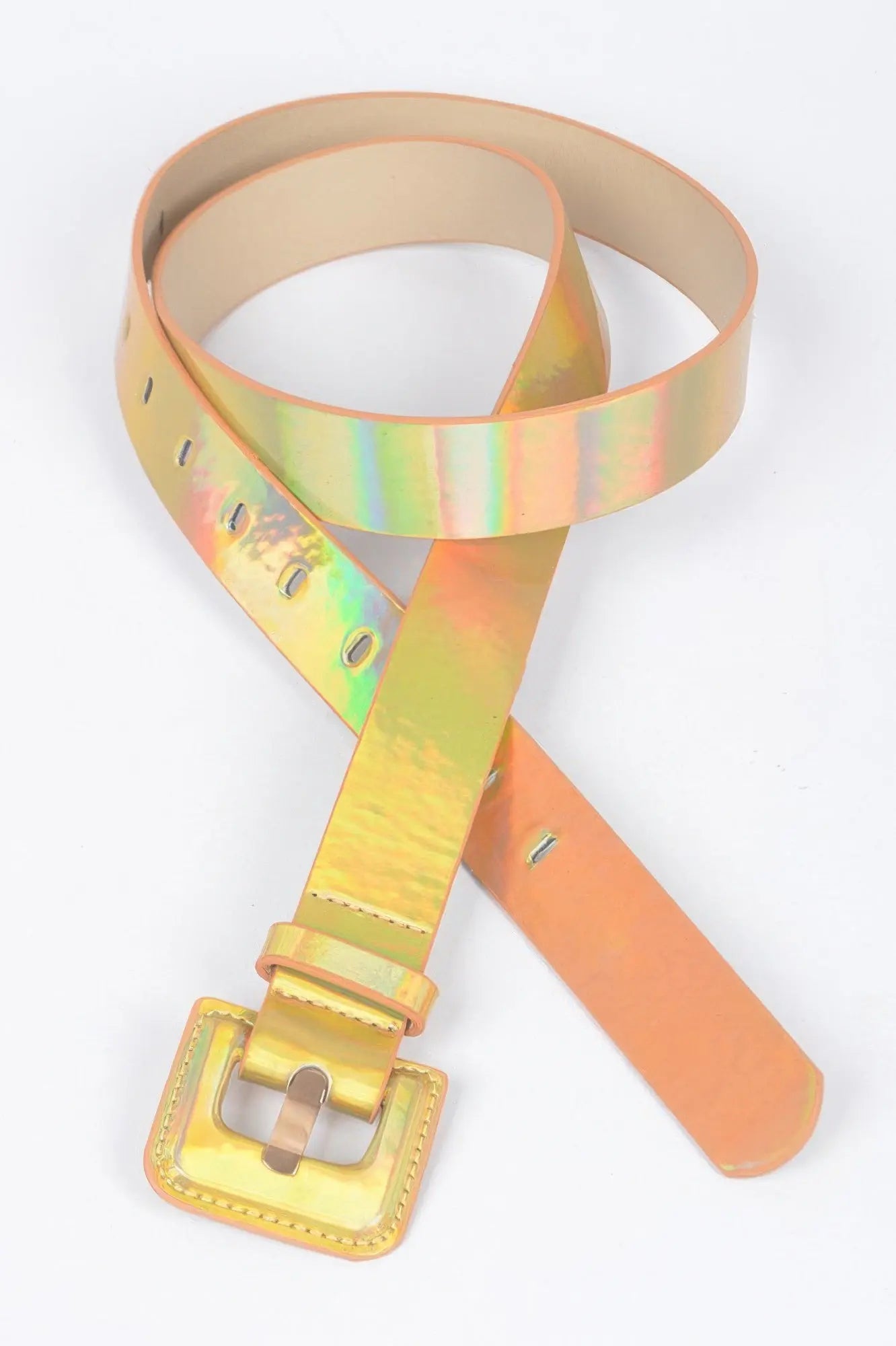 Holograme Metallic Plus Size Belt  Style Ratio