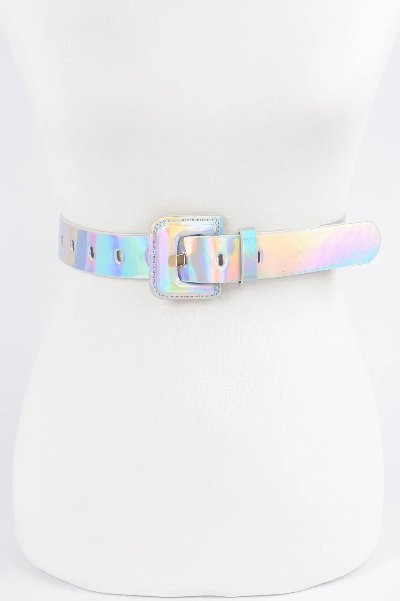 Holograme Metallic Plus Size Belt  Style Ratio