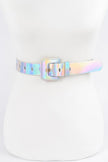 Holograme Metallic Plus Size Belt  Style Ratio