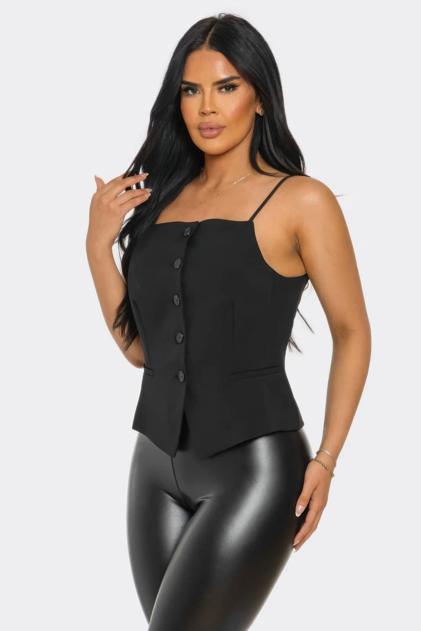 Ivory Chic Button-up Corset Top  Style Ratio