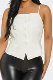 Ivory Chic Button-up Corset Top  Style Ratio