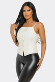 Ivory Chic Button-up Corset Top  Style Ratio