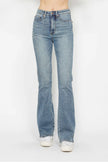 Judy Blue Full Size Tummy Control Back Embroidered Pocketed Bootcut Jeans  Style Ratio
