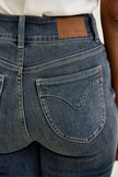 Judy Blue High Waist Double Button Frayed Hem Jeans  Style Ratio