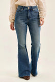 Judy Blue High Waist Double Button Tummy Control Flare Jeans  Style Ratio