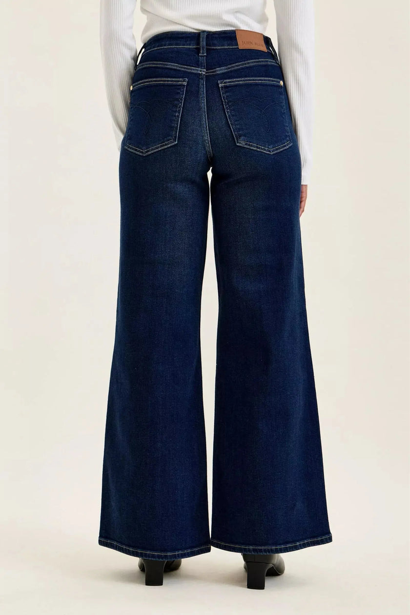 Judy Blue High-Waisted Wide-Leg Dark Wash Jeans  Style Ratio