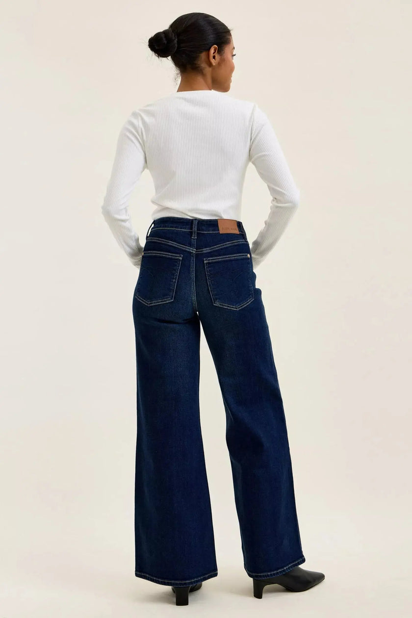 Judy Blue High-Waisted Wide-Leg Dark Wash Jeans  Style Ratio