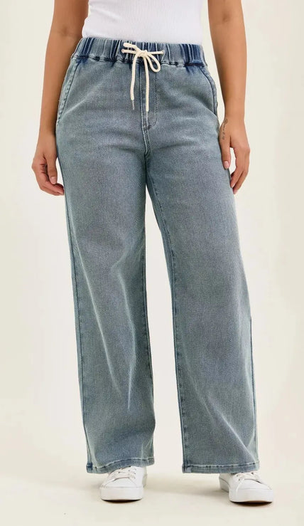 Judy Blue Hight Waist Wilhelmina Baggy Jeans with Md Aged Stone Blue Wash  Style Ratio