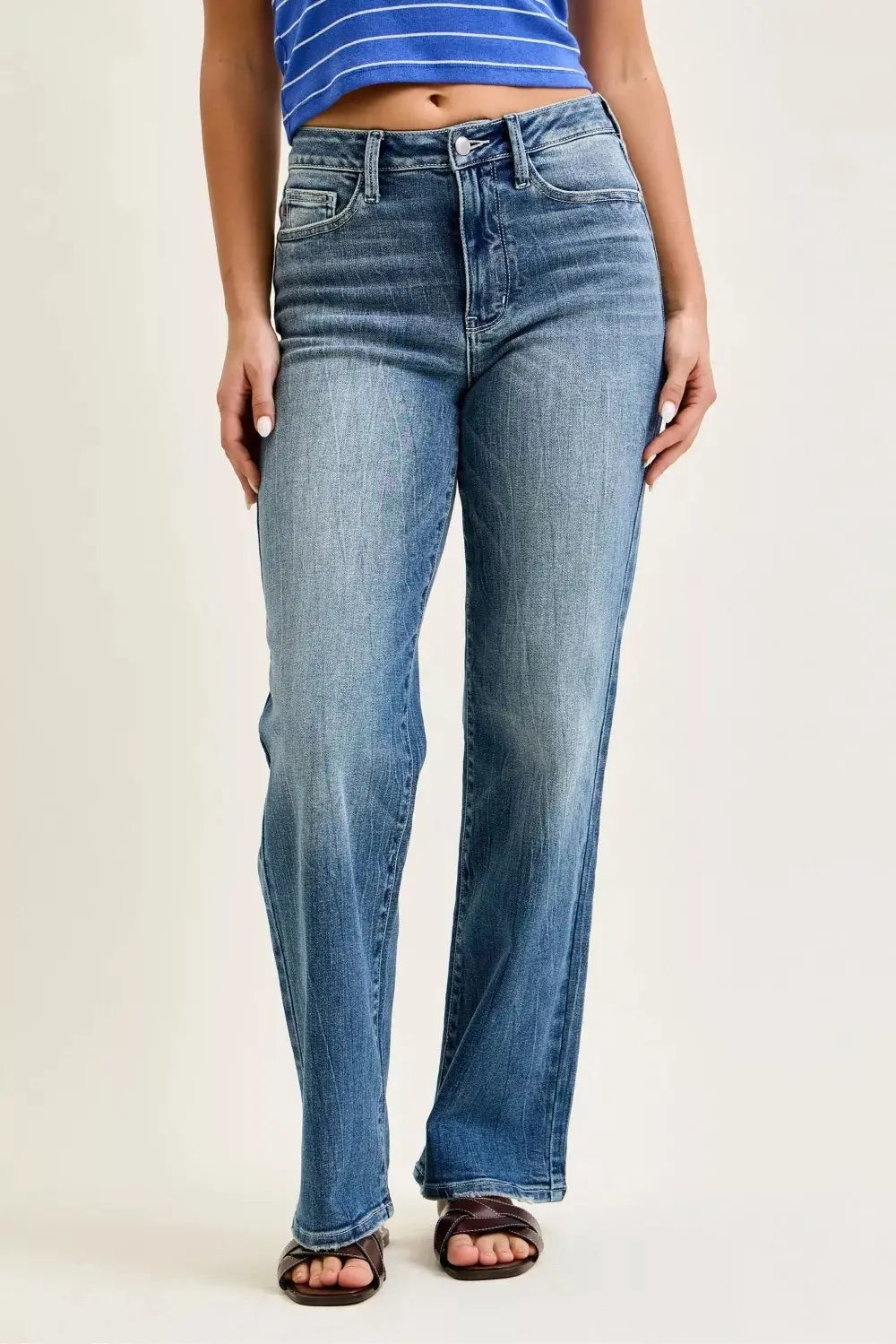 Judy Blue Mid Rise 90s Straight Jeans  Style Ratio