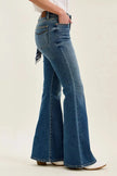 Judy Blue Mid Rise Jaqueline Flare with Triple Needle Back Pkts and Bandana Loop  Style Ratio