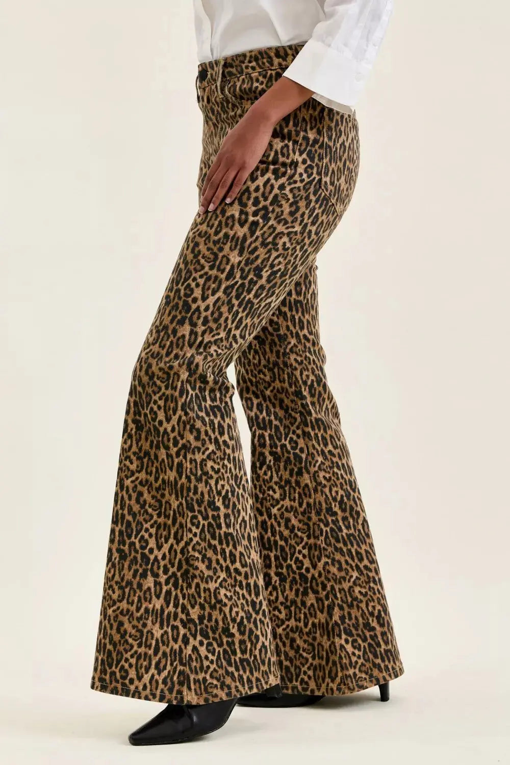 Judy Blue Mr Jaqueline Flare Print Leopard Jeans  Style Ratio