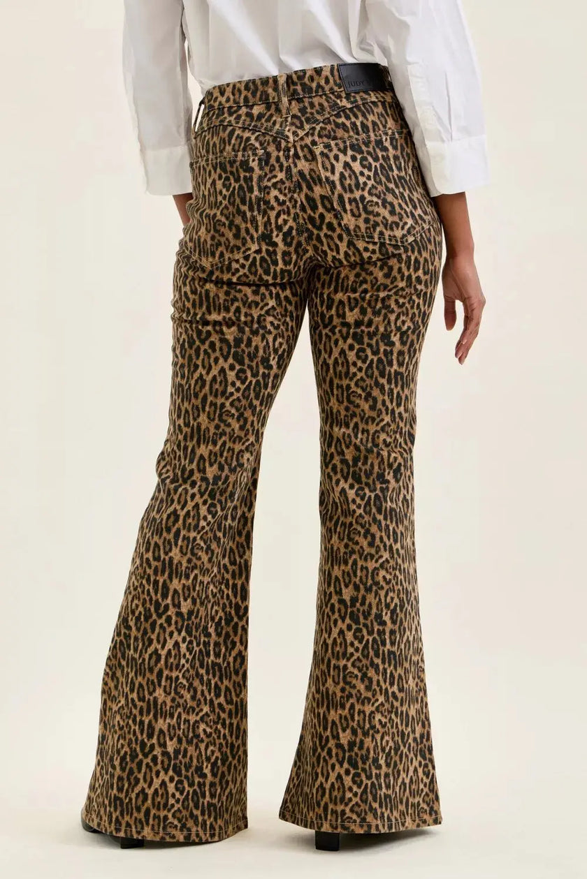 Judy Blue Mr Jaqueline Flare Print Leopard Jeans  Style Ratio