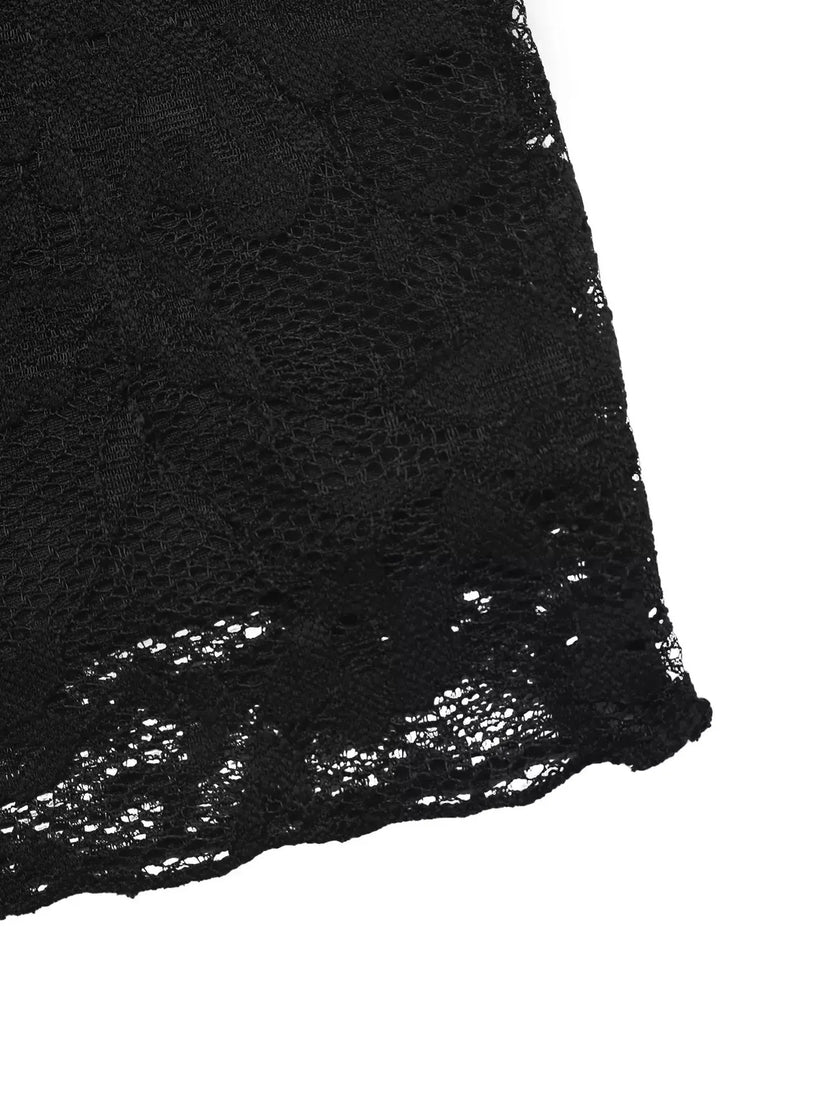 Lace Bowknot Slim Fit Top  Style Ratio