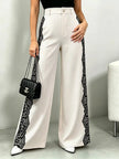 Lace Detail Wide Leg Pants  Style Ratio