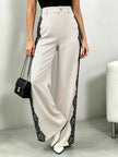 Lace Detail Wide Leg Pants  Style Ratio