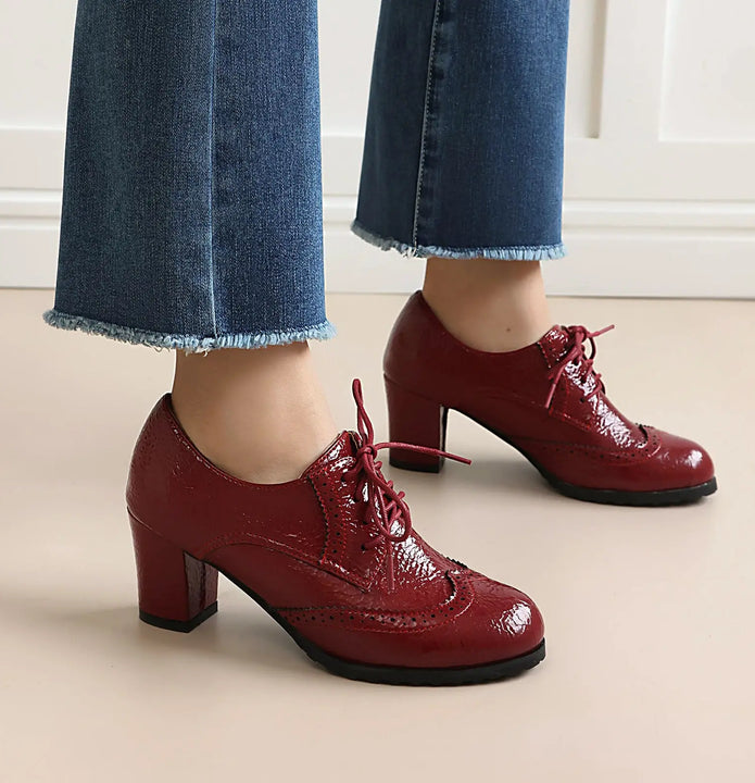 Lace Up Block Shoes  Style Ratio