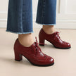 Lace Up Block Shoes  Style Ratio