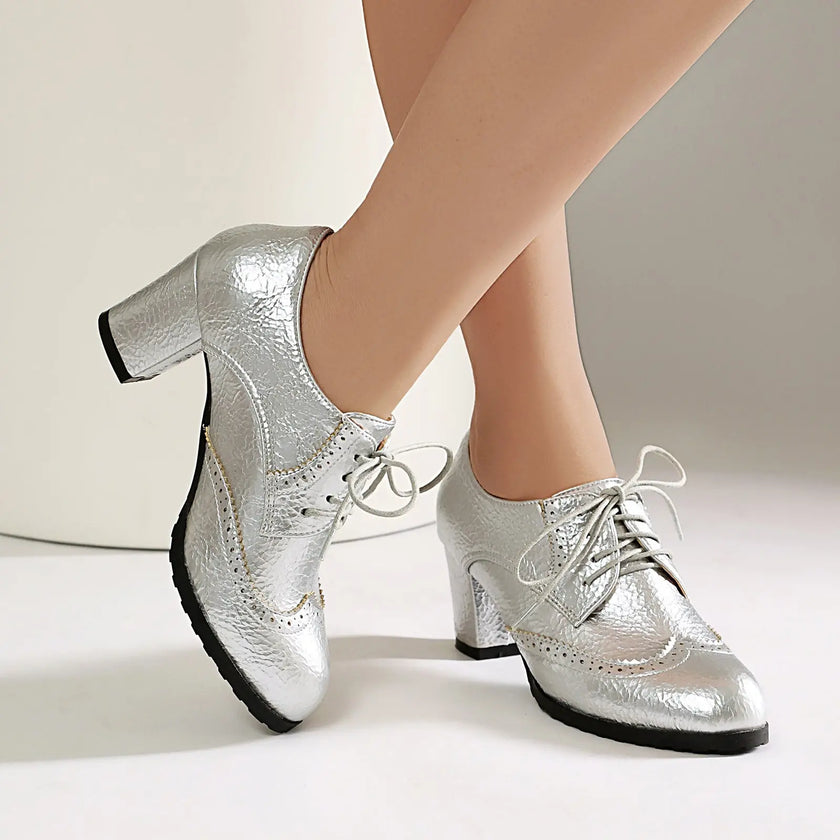 Lace Up Block Shoes  Style Ratio