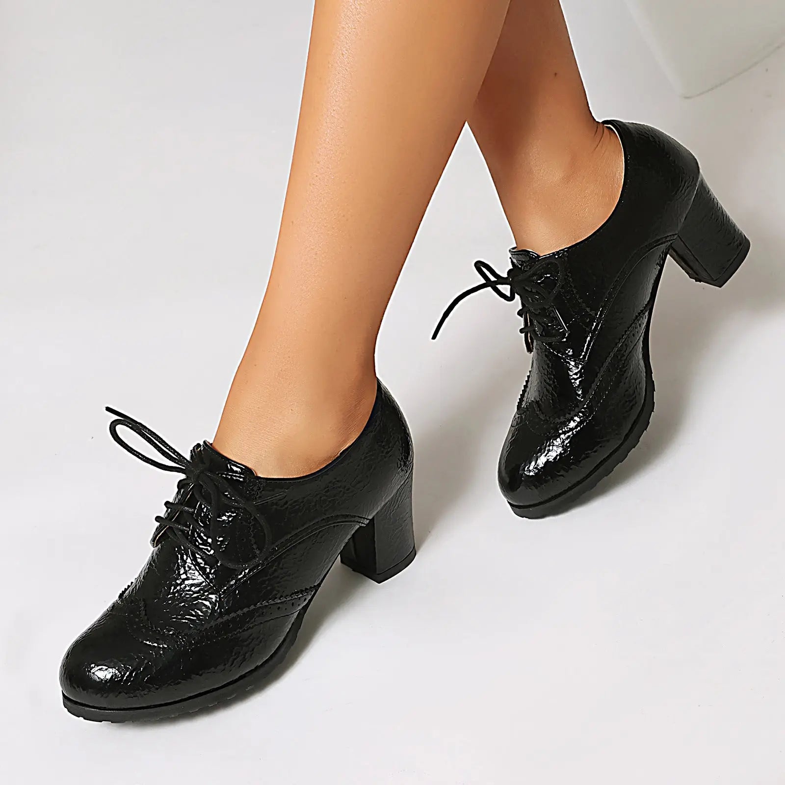 Lace Up Block Shoes  Style Ratio