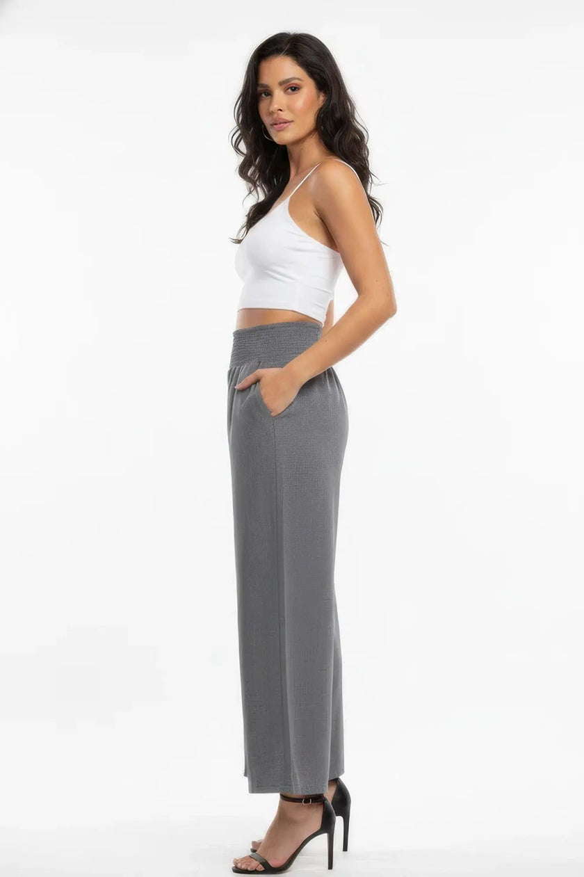 Lightweight High-waisted Wide-leg Lounge Pants  Style Ratio