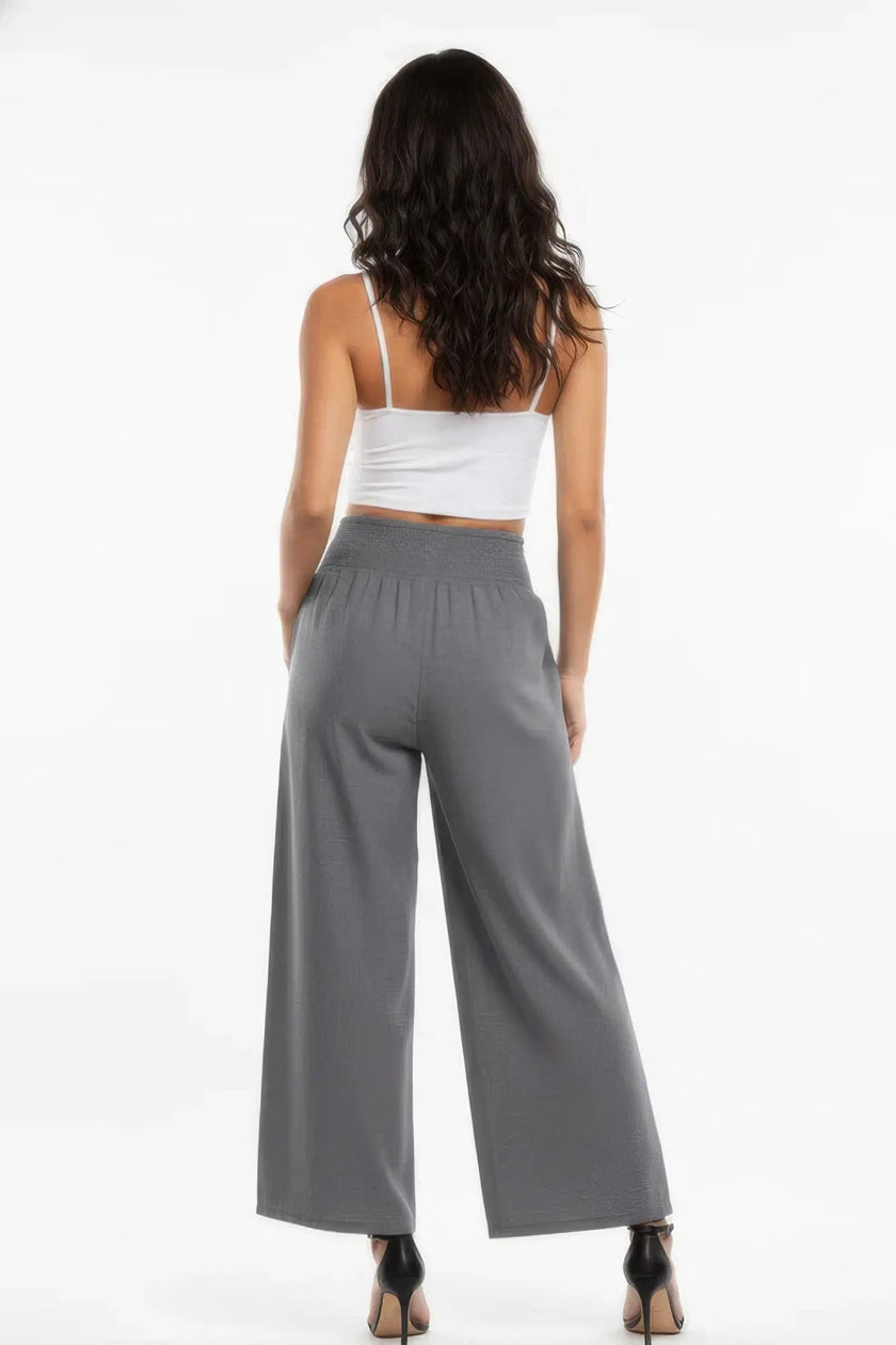 Lightweight High-waisted Wide-leg Lounge Pants  Style Ratio