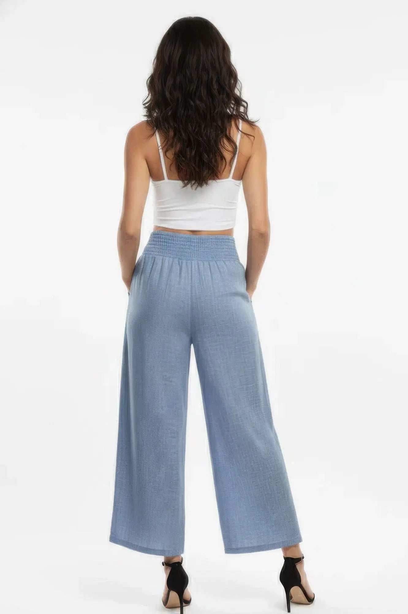 Lightweight High-waisted Wide-leg Lounge Pants  Style Ratio