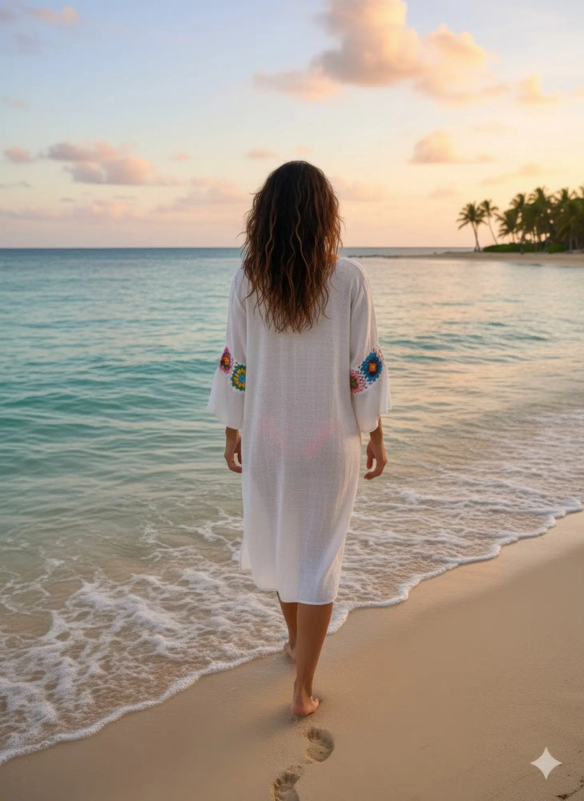 Linnen Crochet Maxi Dress  Style Ratio