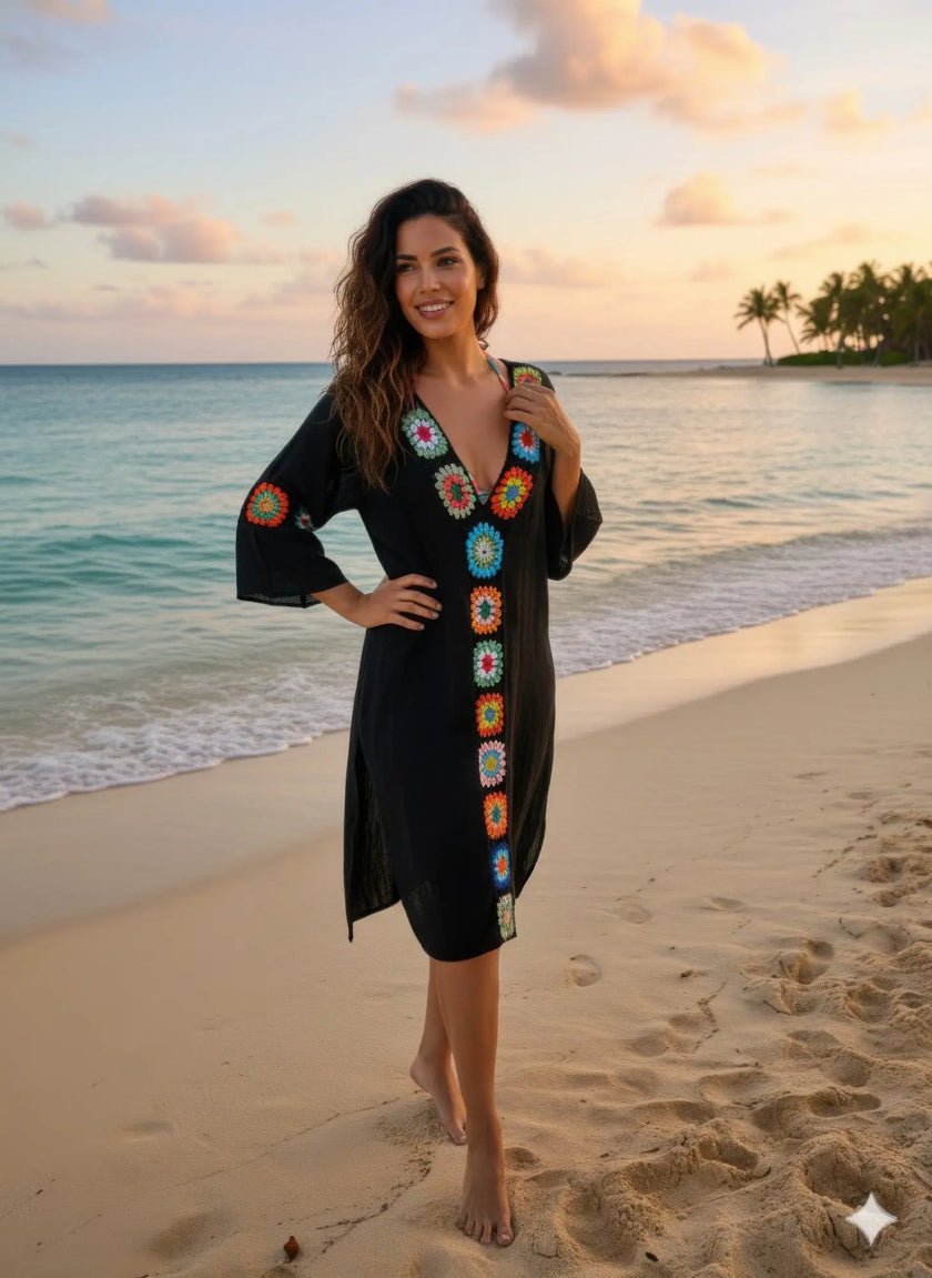 Linnen Crochet Maxi Dress  Style Ratio