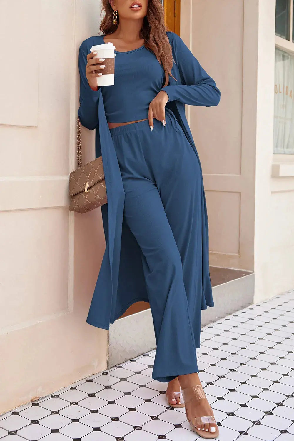 Long Sleeve Cover Up and Pants Set  Style Ratio