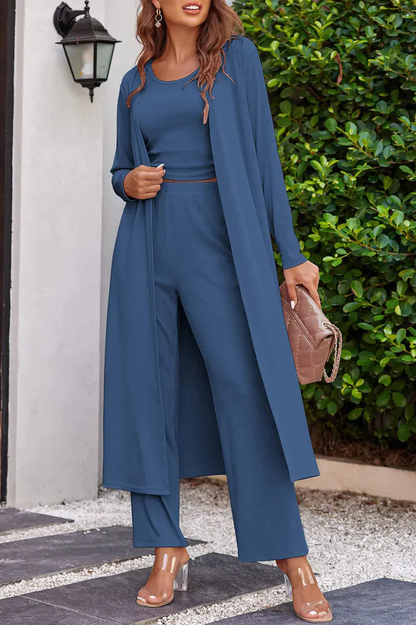 Long Sleeve Cover Up and Pants Set  Style Ratio
