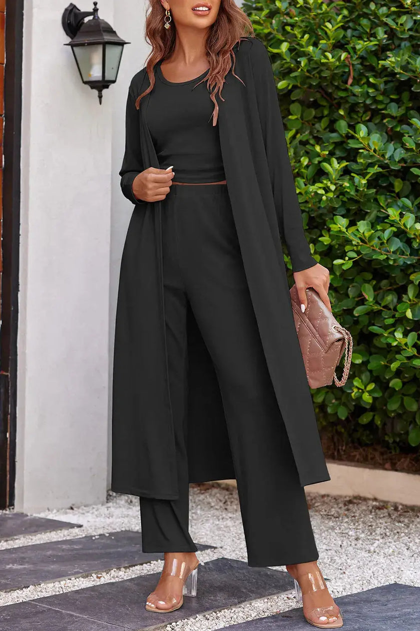 Long Sleeve Cover Up and Pants Set  Style Ratio
