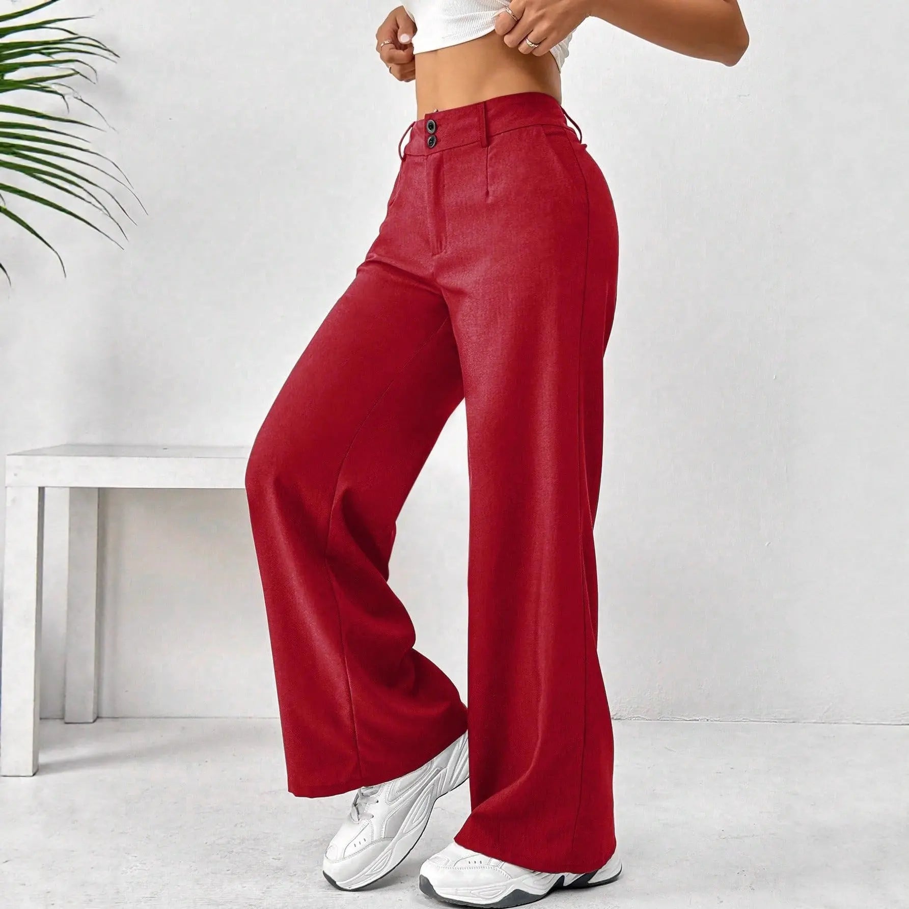 Loose Spandex Slimming Straight Pants  Style Ratio