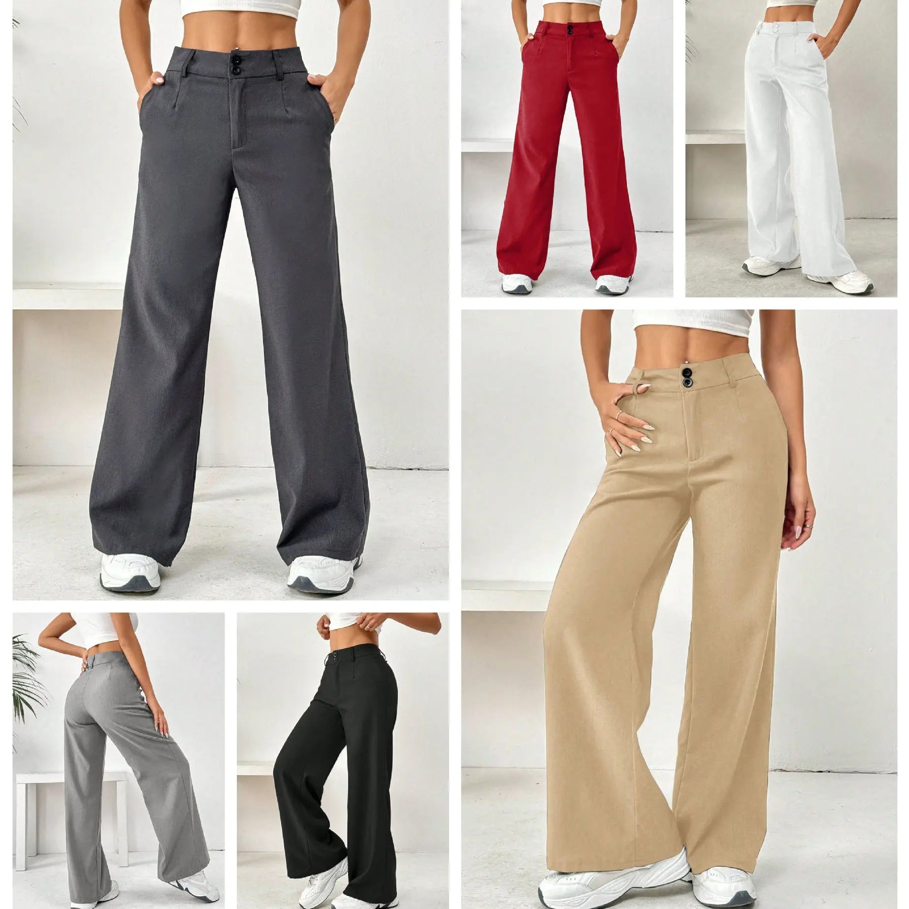 Loose Spandex Slimming Straight Pants  Style Ratio