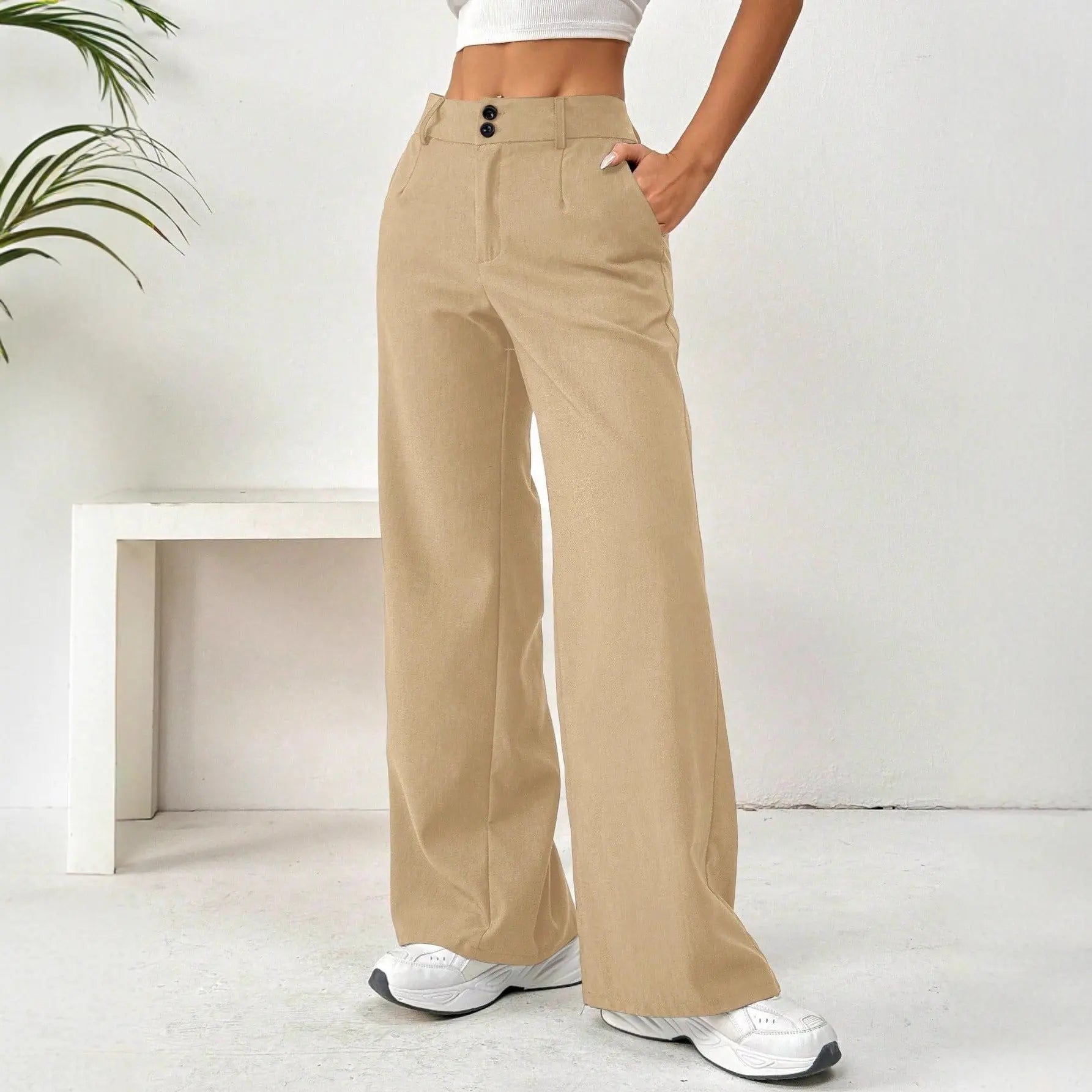 Loose Spandex Slimming Straight Pants  Style Ratio