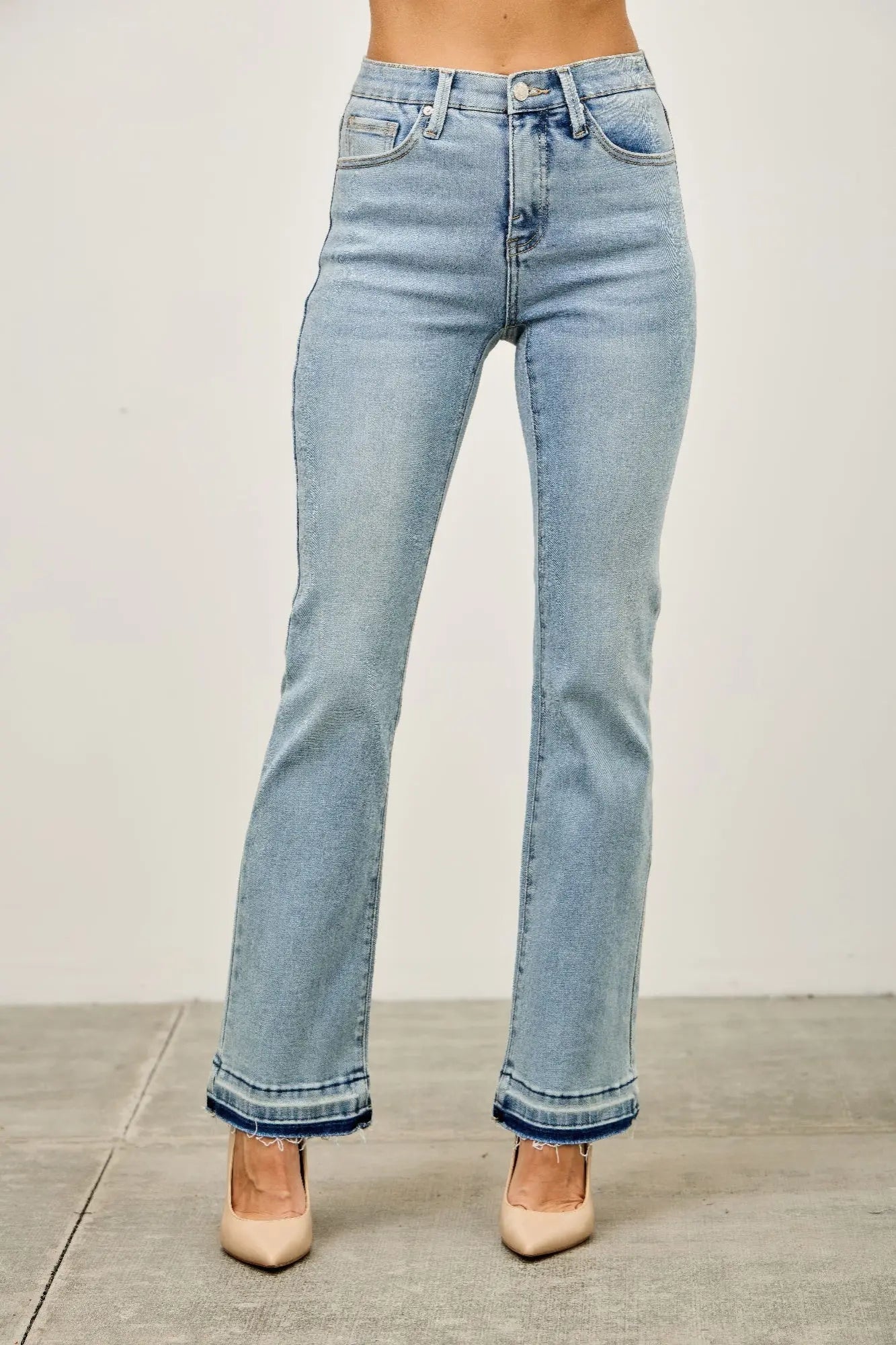 Mid Rise Flare With Released Hem  Style Ratio