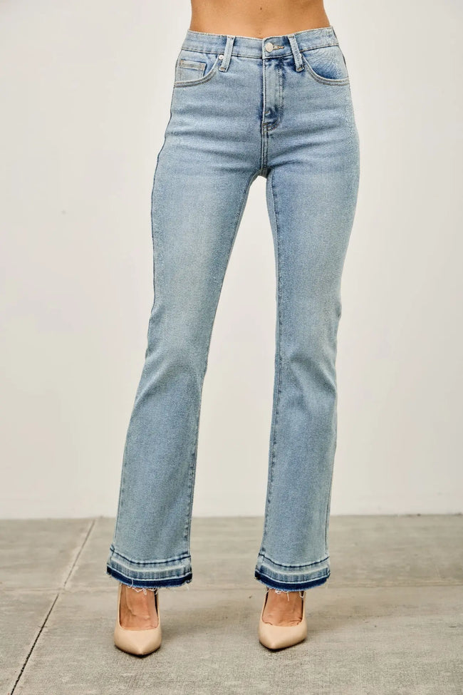 Mid Rise Flare With Released Hem  Style Ratio