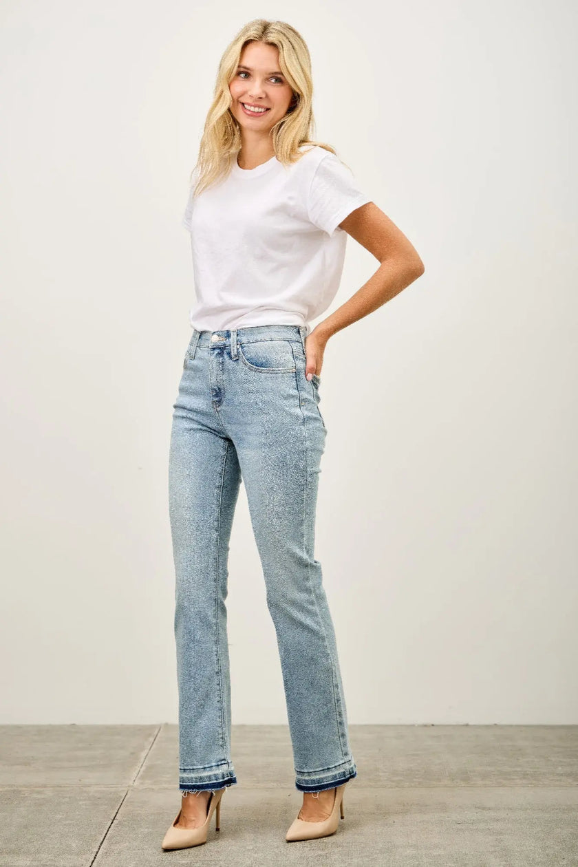 Mid Rise Flare With Released Hem  Style Ratio