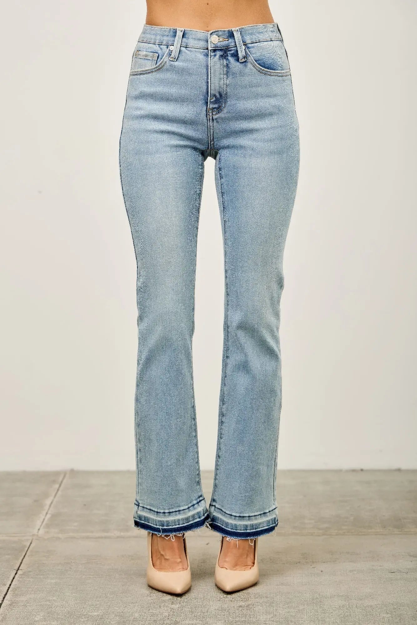 Mid Rise Flare With Released Hem  Style Ratio