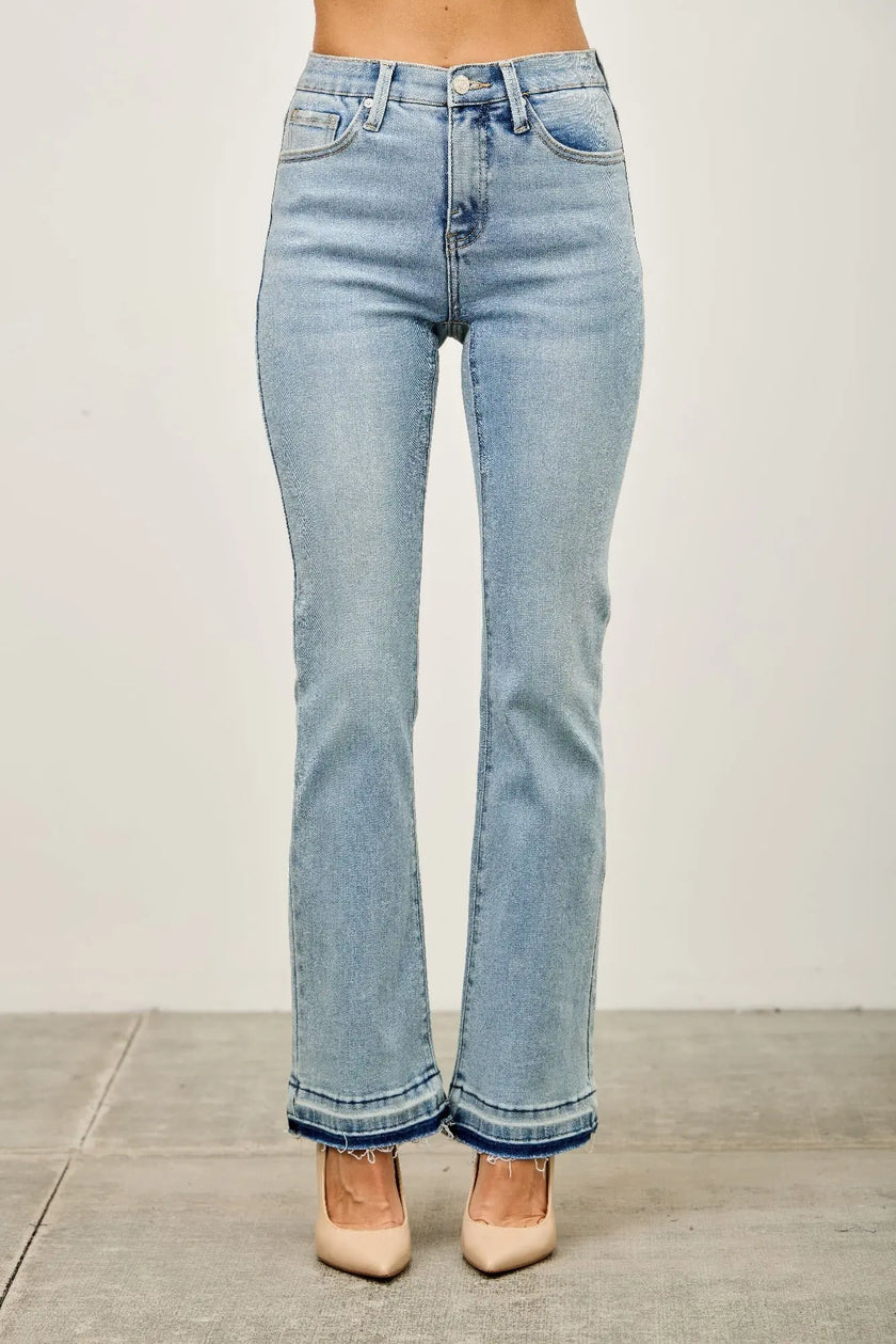 Mid Rise Flare With Released Hem  Style Ratio