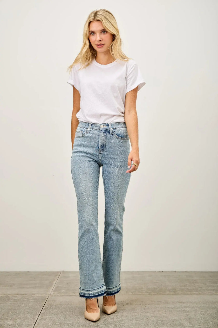 Mid Rise Flare With Released Hem  Style Ratio