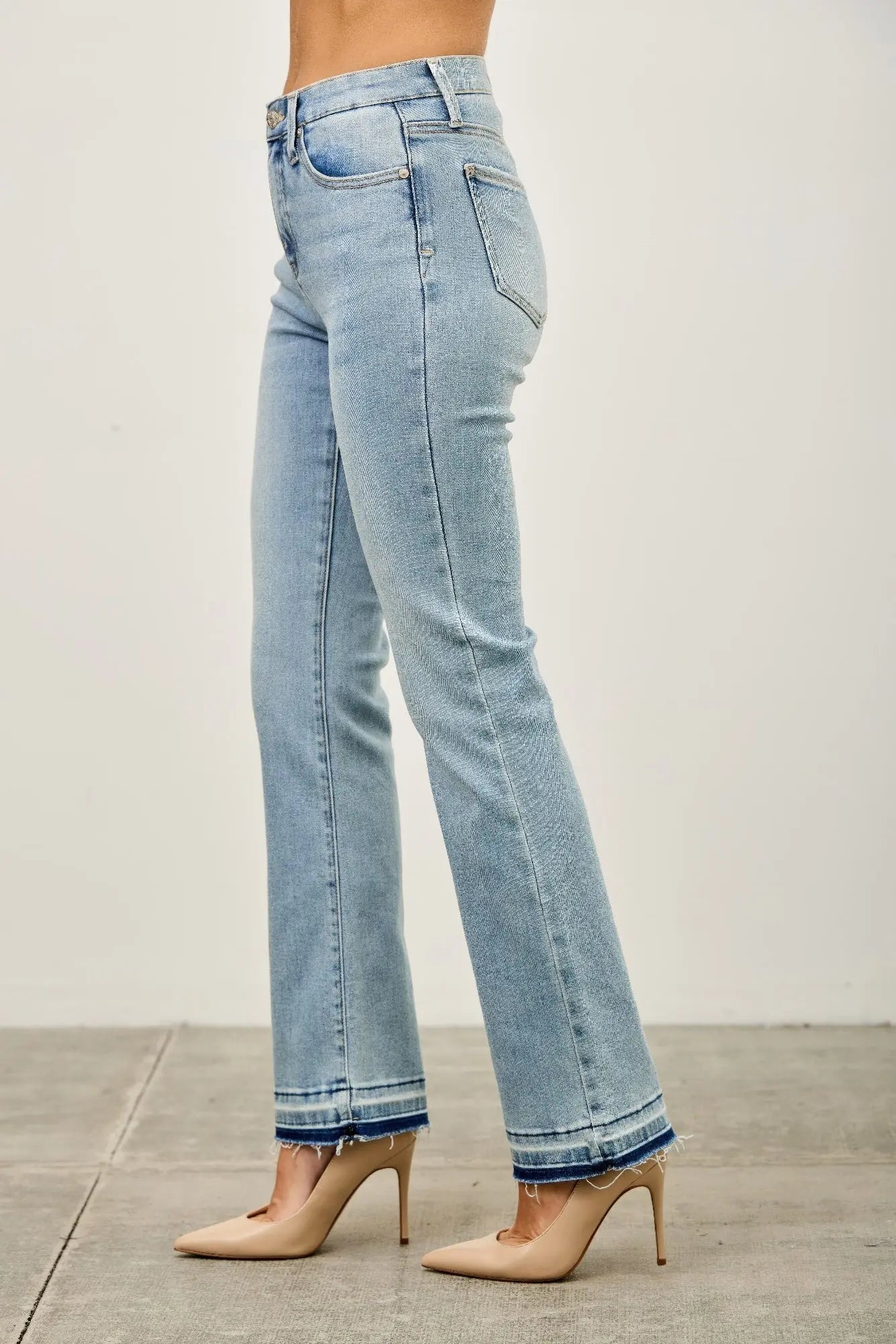 Mid Rise Flare With Released Hem  Style Ratio
