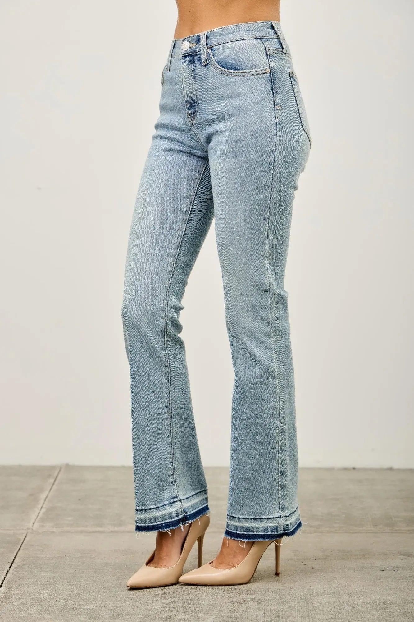 Mid Rise Flare With Released Hem  Style Ratio