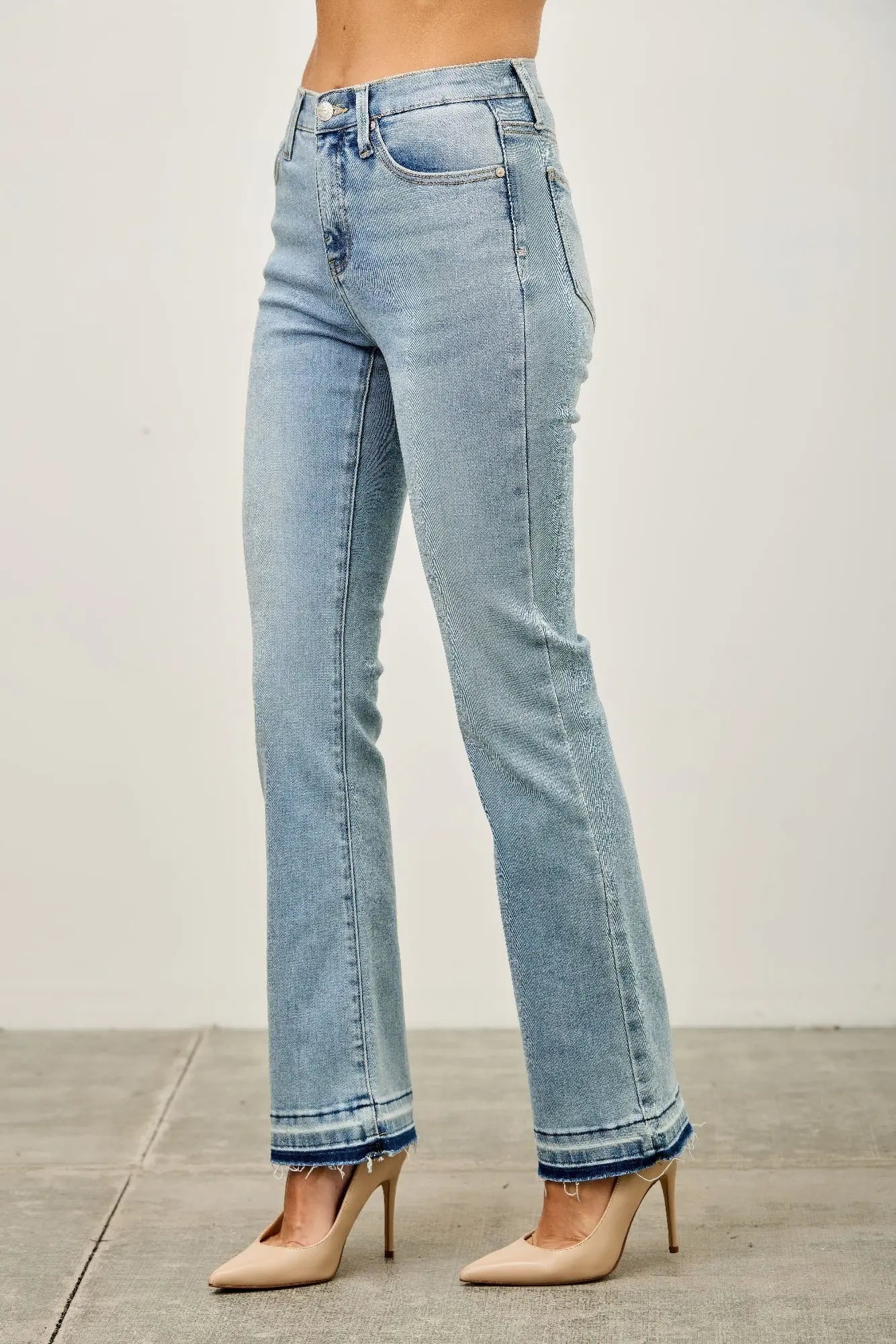 Mid Rise Flare With Released Hem  Style Ratio