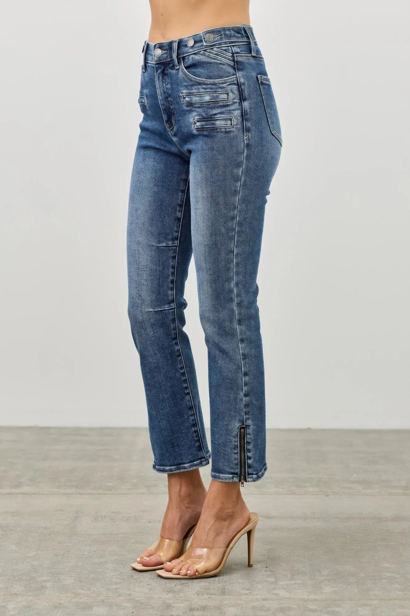 Mid Rise Skinny Crop Tummy Control  Style Ratio