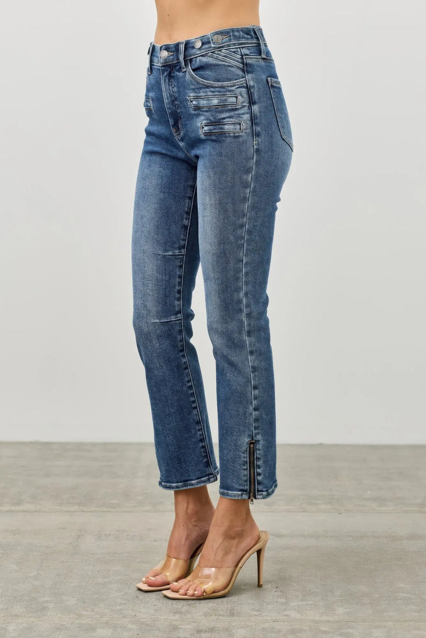Mid Rise Skinny Crop Tummy Control  Style Ratio