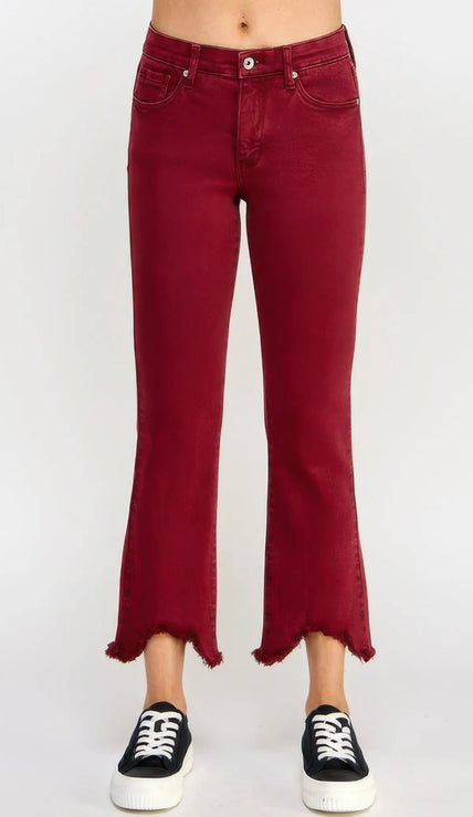 Mid Rise Stretch Tummy Control Kick Flare  Style Ratio