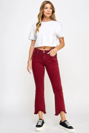 Mid Rise Stretch Tummy Control Kick Flare  Style Ratio