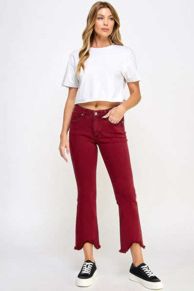 Mid Rise Stretch Tummy Control Kick Flare  Style Ratio