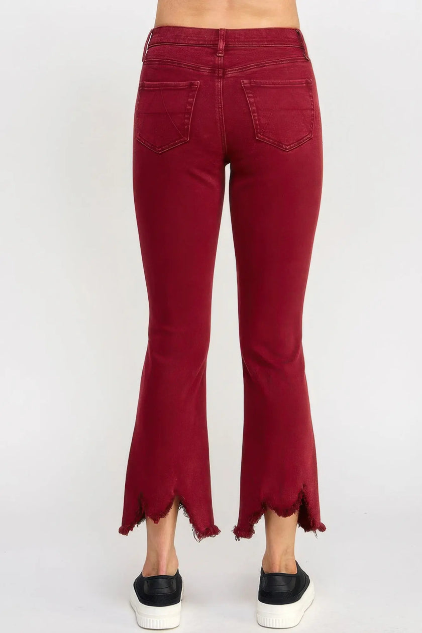 Mid Rise Stretch Tummy Control Kick Flare  Style Ratio